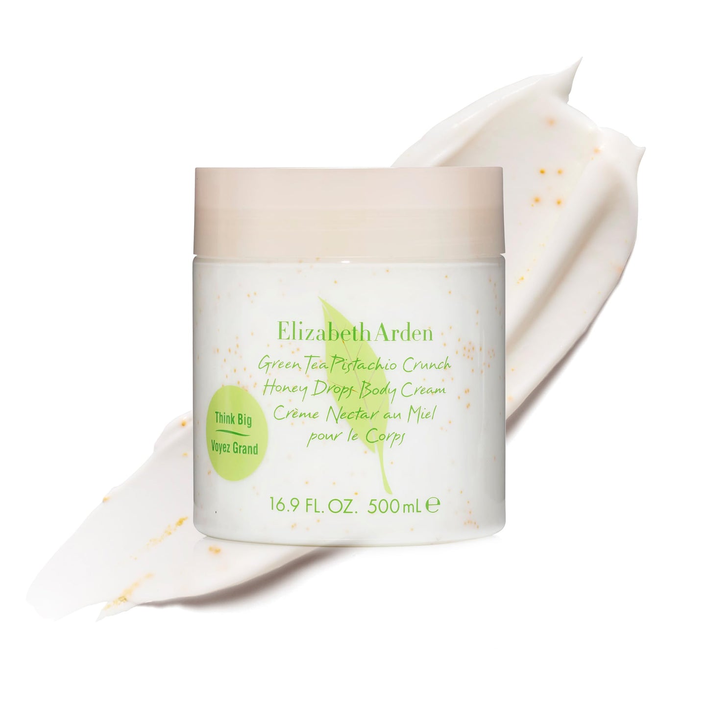 Elizabeth Arden Green Tea Pistachio Crunch Honey Drops Body Cream, Moisturizer for Dry Skin, Use Day or Night, Softens and Moisturizes, 16.9 oz.