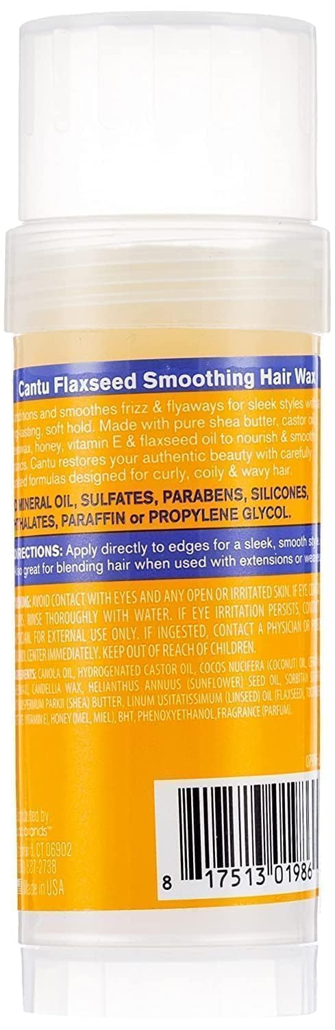 Cantu Flaxseed Smoothing Hair Wax with Shea Butter, Beeswax, Honey & Coconut Oil 2 oz