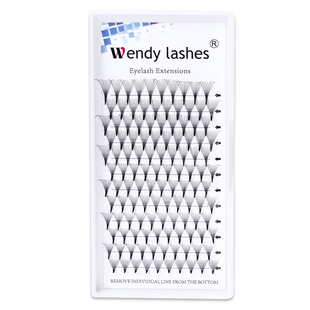 Volume Lash Extensions 10D 12D Premade Fans Eyelash Extensions 0.07mm Thickness 14-20mm Mixed C/D Curl Short Stem Premade Volume Eyelash Extensions Pointed Base Fans