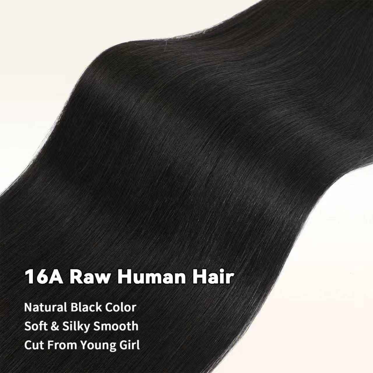 16A Raw Straight Bundles Human Hair 1 Bundle,16 Inch,Triple Lifespan,Burmese Virgin Remy Hair Extensions,No Tangle Shedding