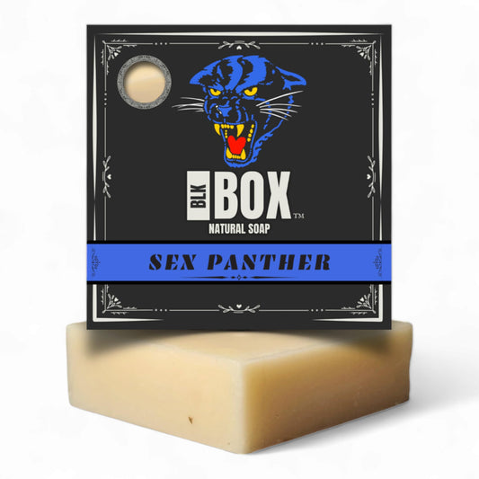 Black Box Limited USA MADE Men's Natural 5oz Bar Soap, Moisturizing Body Wash Made from Natural Oils - Handmade Cold Process No Harsh Chemicals Black Raspberry (Sex Panther)