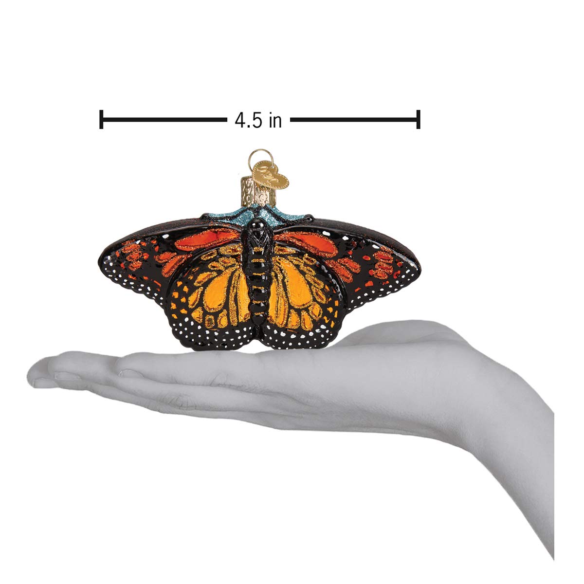 Gardener's Supply Company Monarch Butterfly Glass Ornament