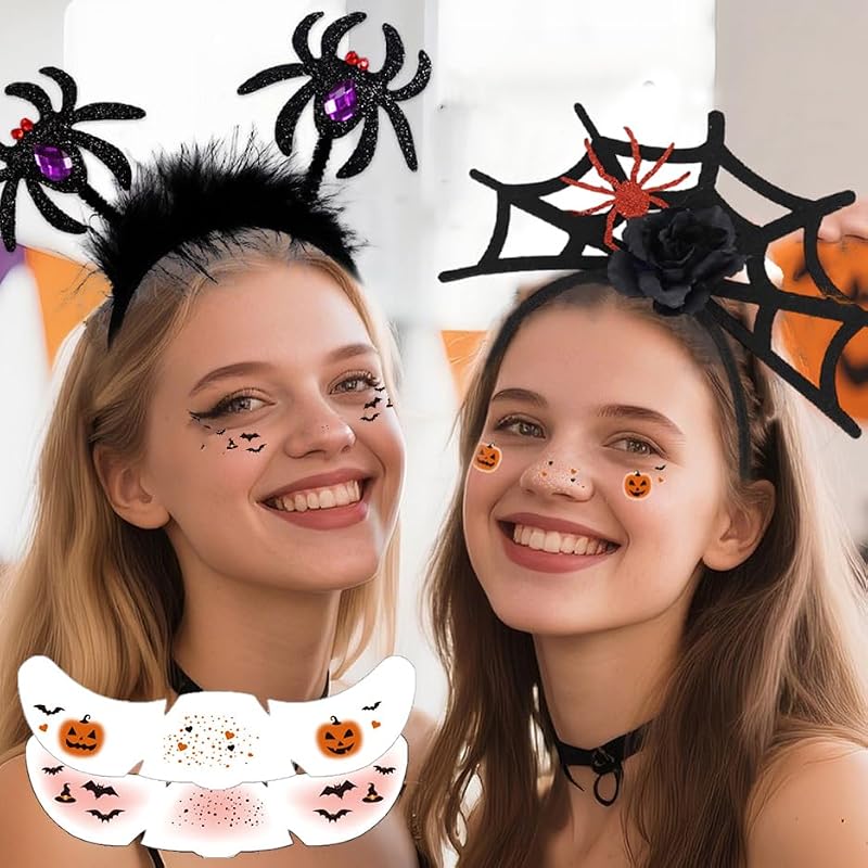 Temporary Tattoos Halloween 5-Piece Set Fake Stickers