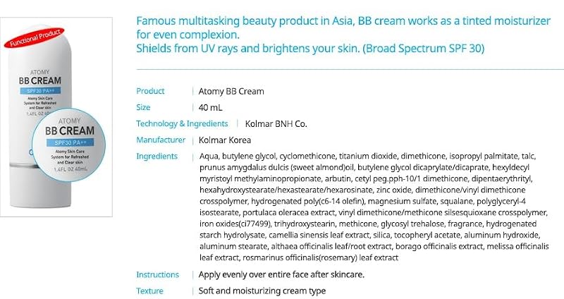 Korean BB Cream Skin Tone Corrector - Lightweight Coverage