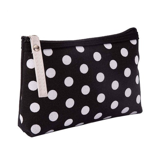 KQCQZ Cosmetic Bag for Women Travel Makeup Bag Toiletry Bag Small Zipper Pouch Cute Purse Make up Travel Organizer Skincare Bag Cosmetic Pouch (A-black)
