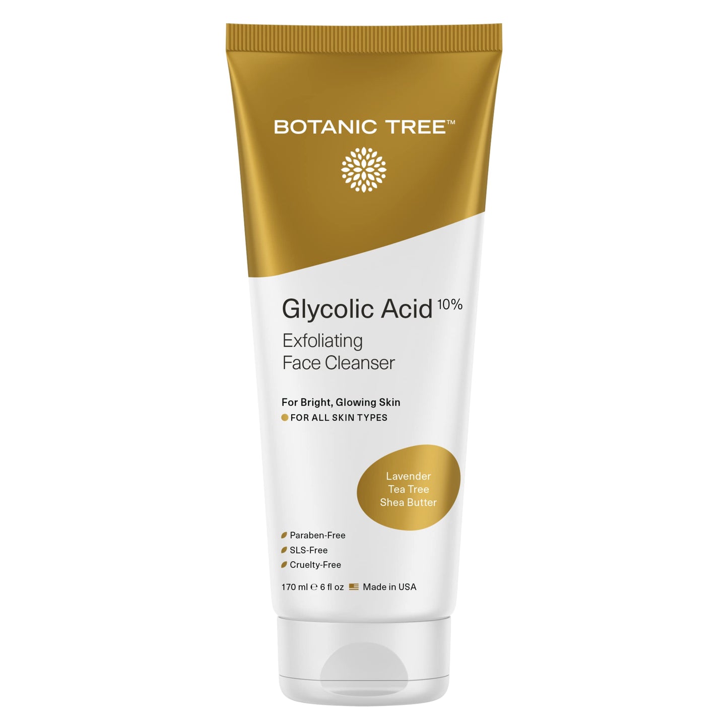 Botanic Tree Hydrating Exfoliating Cleanser with Glycolic Acid, Ceramides & Peptides, Gently exfoliate while hydrating skin for dewy bouncy skin…