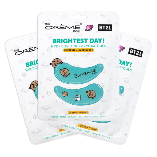 The Crème Shop BT21 “Brightest Day!” SHOOKY Hydrogel Under Eye Patches | Lifting & Toning (3 Pack)