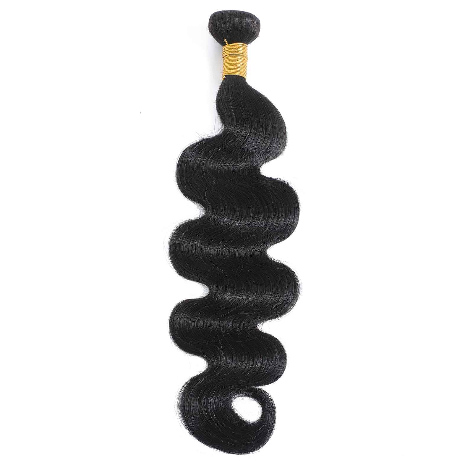 26 INCH Body Wave Bundles 100G Human Hair Single Bundles Unprocessed Brazilian Virgin Hair Weave Bundles Human Hair Extensions Natural Color