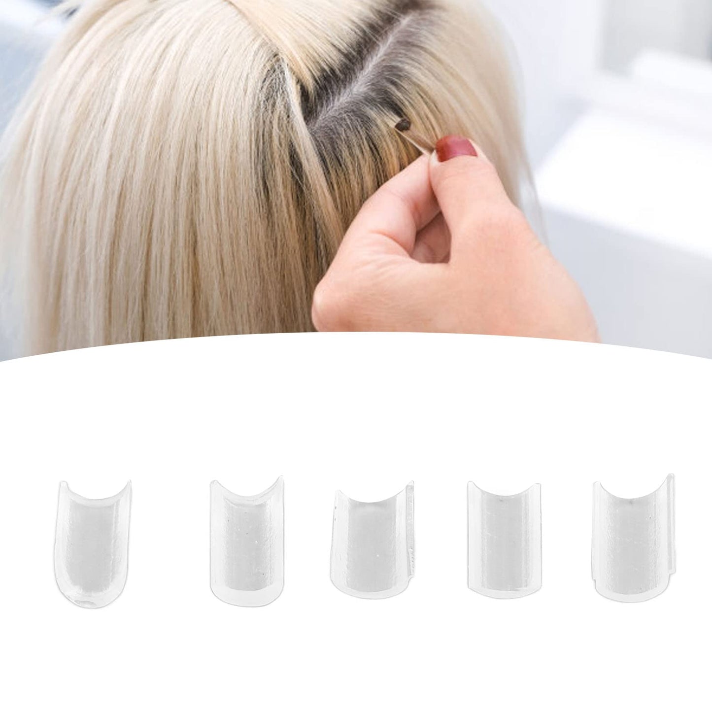 Keratin Glue Granule Pellets, Transparent Keration Bead for Hot Fusion Nail Tip Hair Extensions Clear Beads Extension Pellet Tips Design Bonding Flat for Human