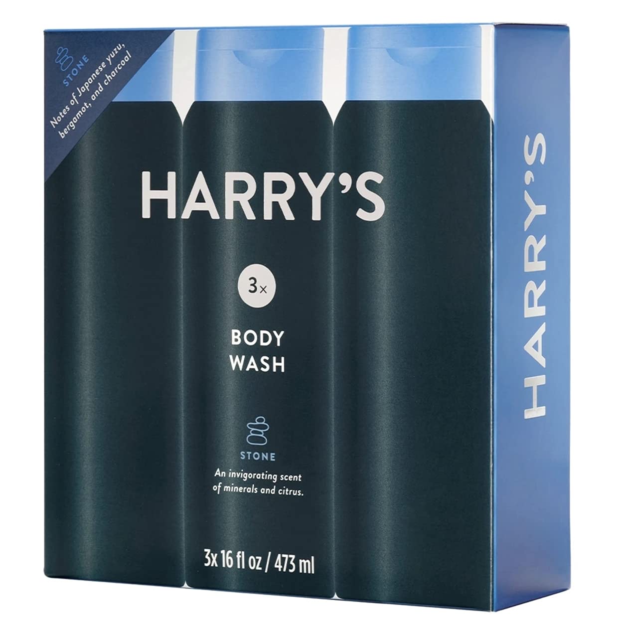 Harry�s Men�s Body Wash, Stone Scent, 16 Fluid Ounce (Pack of 3)