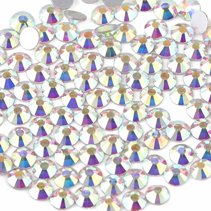 BEADSLAND SS20 Crystal AB Flatback Glass Rhinestones for Crafts - 2880 Pcs