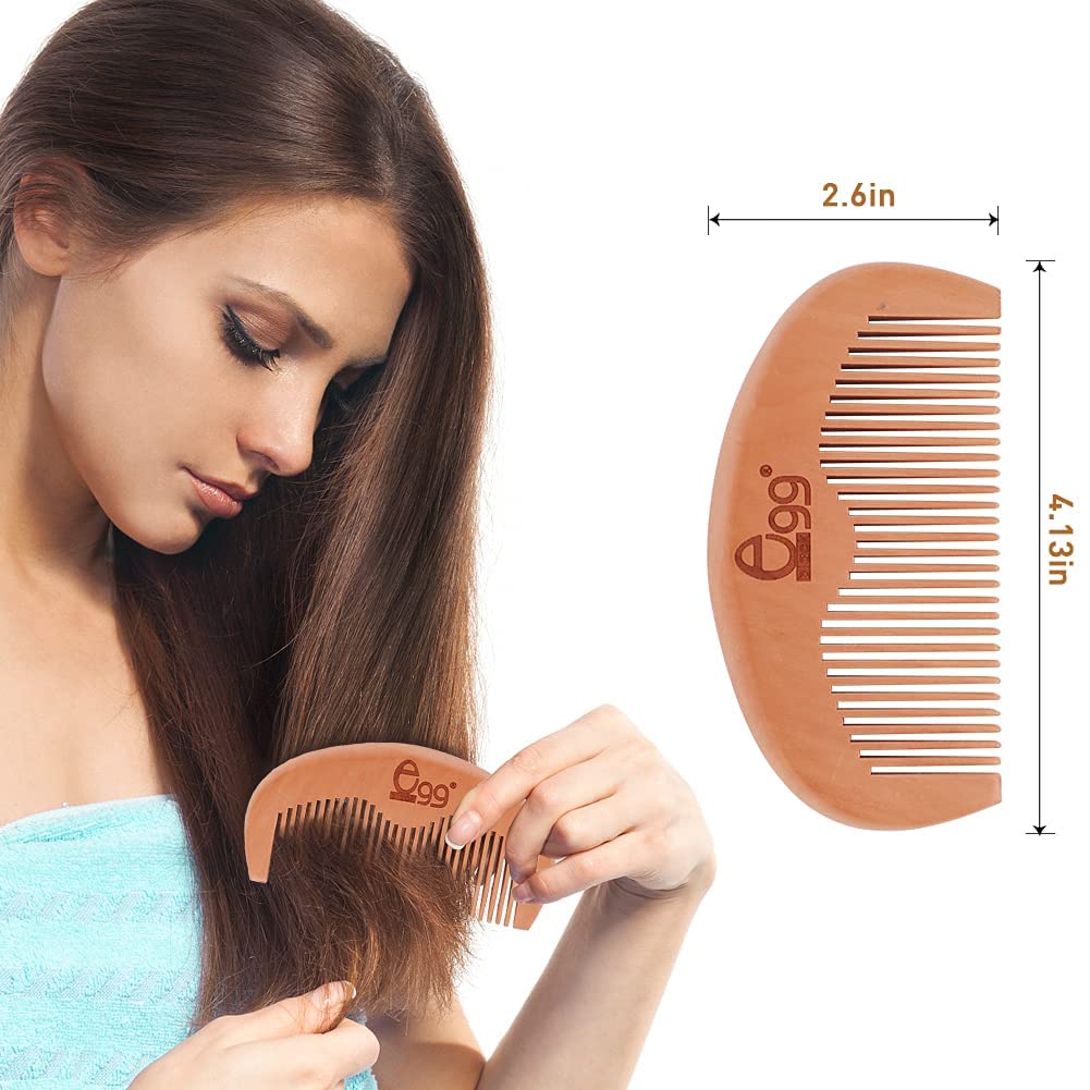BLACK EGG Boar Bristle Hair Brush for Women Men Kid, Soft Natural Bristles Brush for Thin and Fine Hair, Restore Shine and Texture, Set includes Bamboo comb and 3 hair ties