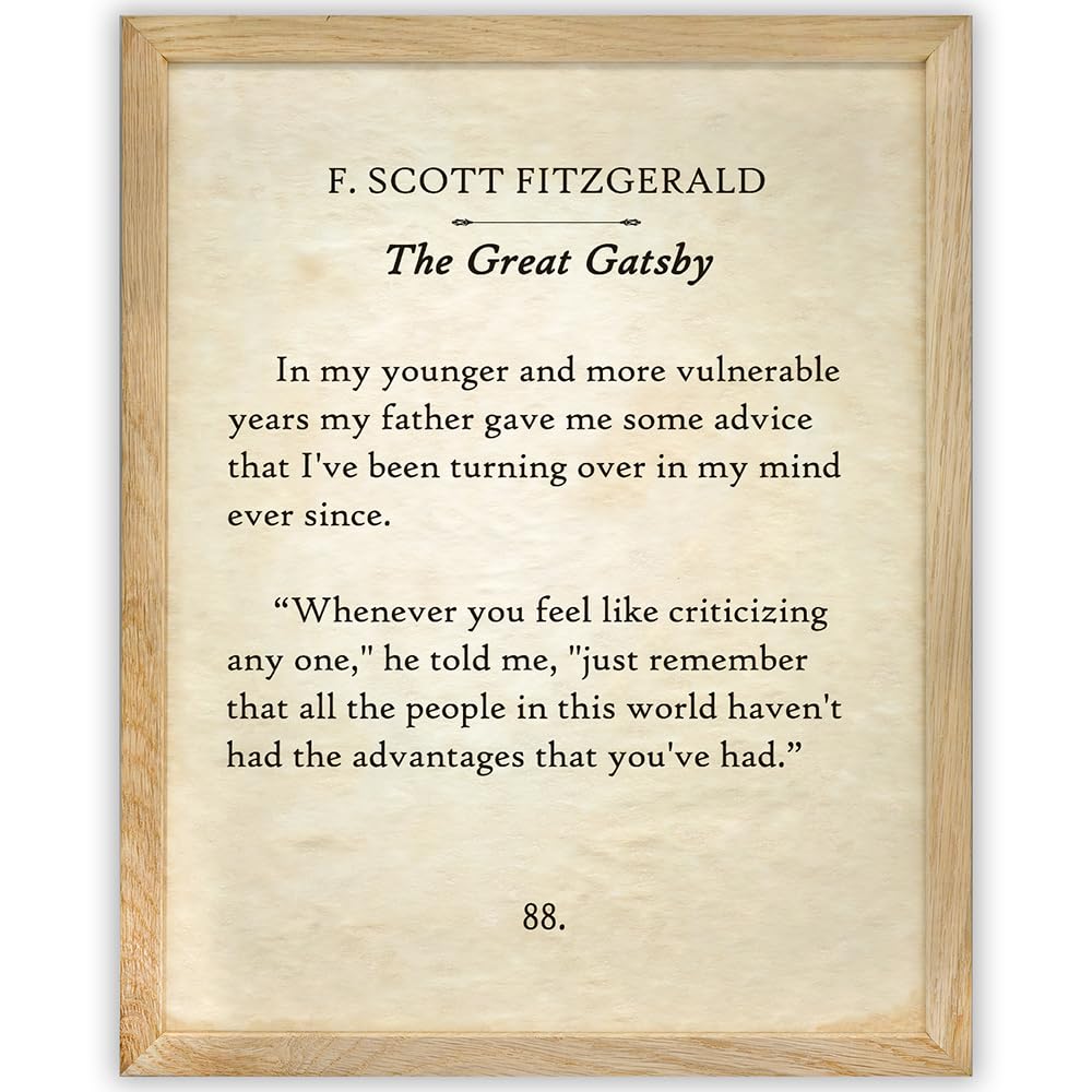 F. Scott Fitzgerald - In My Younger Years - 11x14 Framed Typography Book Page Print - Great Gift for The Roaring Twenties and Tragic Love Story Enthusiasts