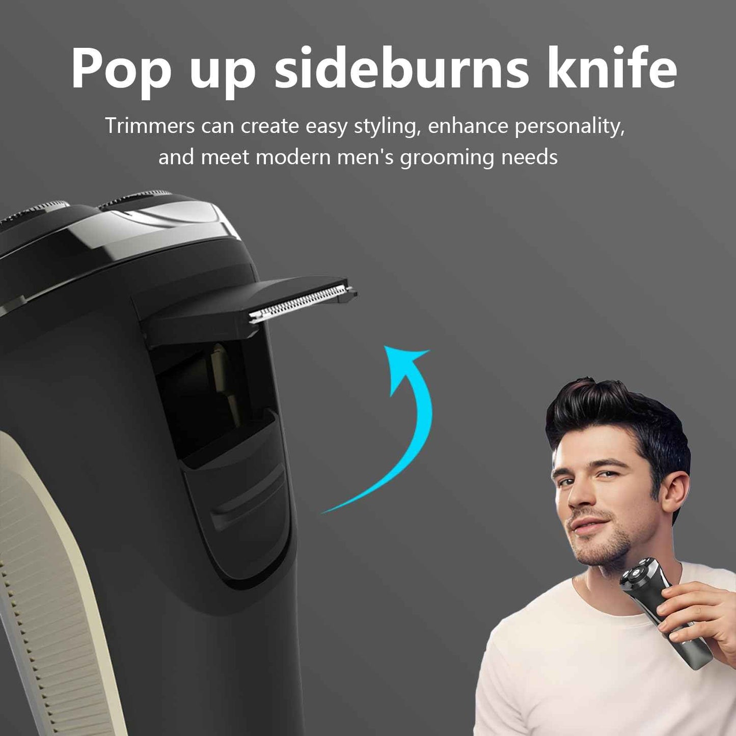 Electric Razor for Men,4D Floating Head Rotary Electric Razor,Ipx7 Waterproof Shavers for Men Wet & Dry Shaver with LCD Display& Quiet Motor (Black)