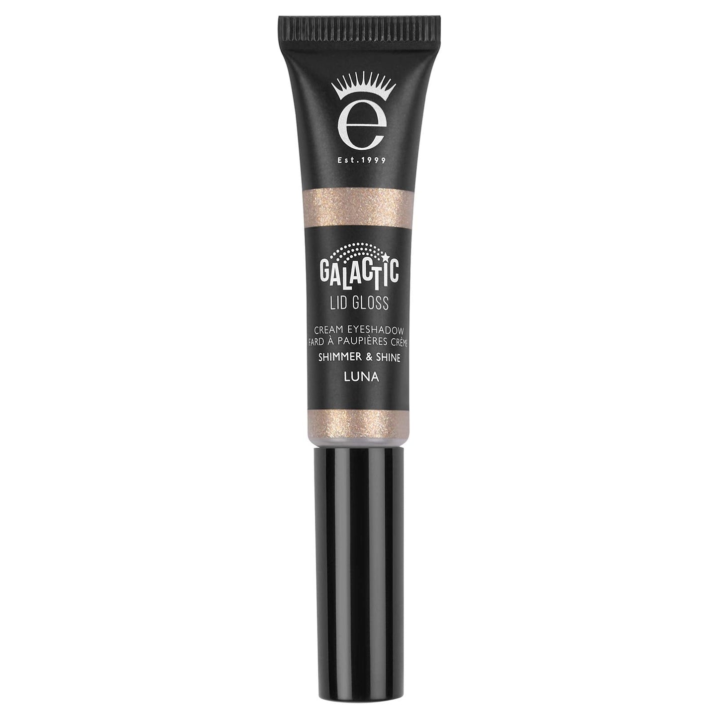 Eyeko Galactic Lid Gloss, Luna Warm Yellow Gold, with Silver Pigments - Cream Eyeshadow with a Chrome Glitter Finish - Vegan - 8g