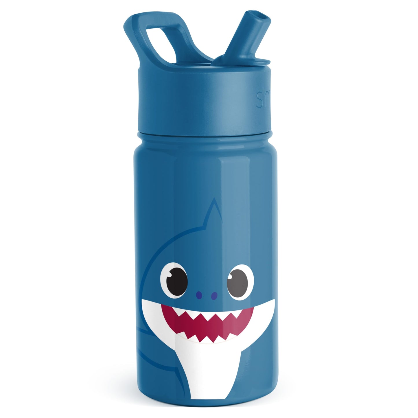 Simple Modern Baby Shark Kids Water Bottle with Straw Lid | Reusable Insulated Stainless Steel Cup for Boys, School | Summit Collection | 14oz, Daddy Shark