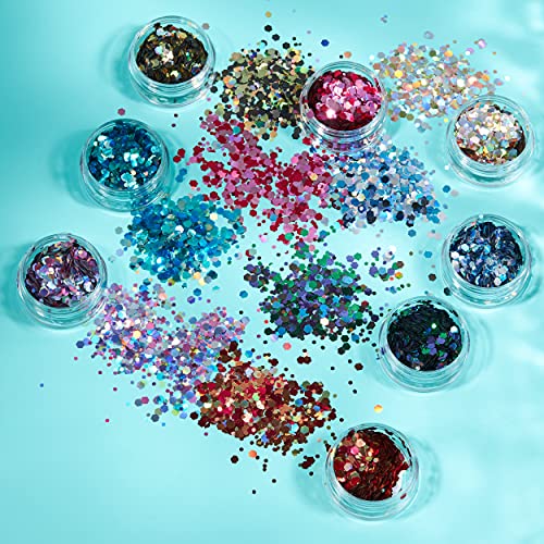 Mystic Chunky Glitter by Moon Glitter ??100% Cosmetic Glitter for Face, Body, Nails, Hair and Lips - 3g - Atlantis