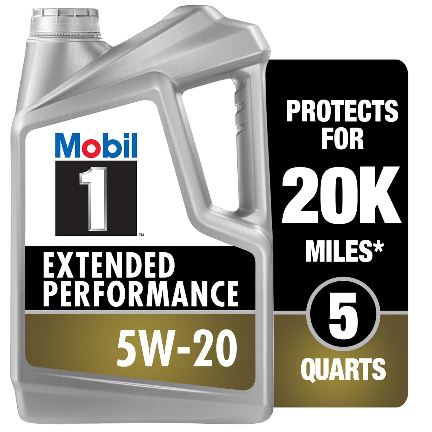 Mobil 1 Extended Performance Full Synthetic Motor Oil 5W-20, 5 Quart