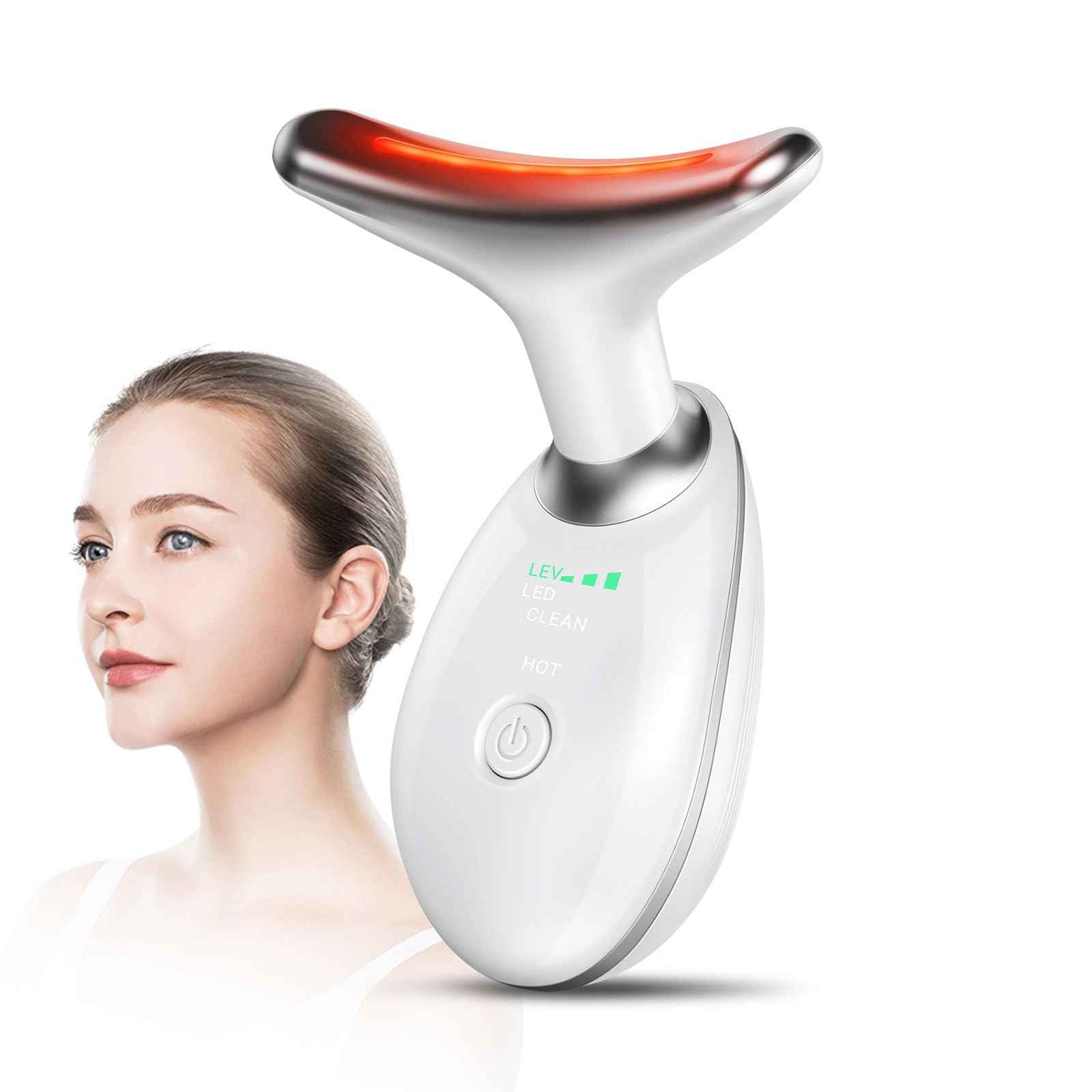Oriflame Neck and Face Massager, Face Roller, Face Sculpting Skin Care Tool, Improve, Firm, Tightening and Smooth 3 Modes, White