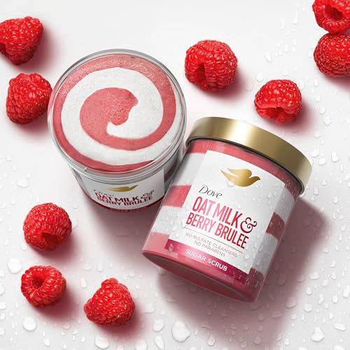 Dove Sugar Body Scrub Oat Milk & Berry Brulée 15 oz