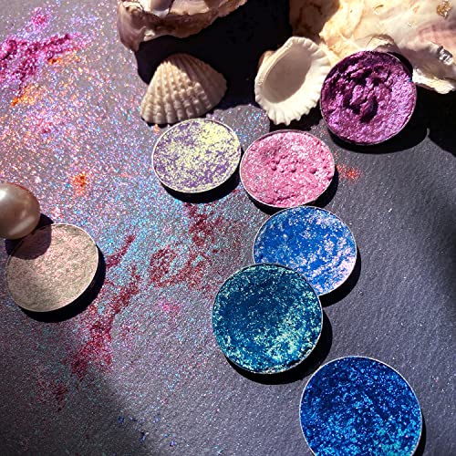 Blue Glitter Eyeshadow Palette - Highly Pigmented, Waterproof
