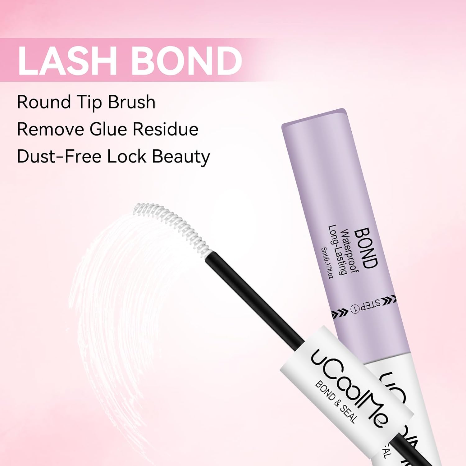 Lash Glue Remover 5ML uCoolMe for Lash Clusters Lash Bond Remover - Gentle Formula Eyelash Glue Remover for Sensitive Eyes