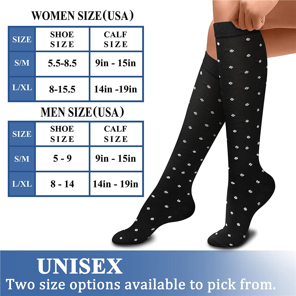 CHARMKING Compression Socks for Women & Men Circulation (3 Pairs) 15-20 mmHg is Best Athletic for Running, Flight Travel, Support, Cycling, Pregnant - Boost Performance, Durability (S/M, Multi 31)