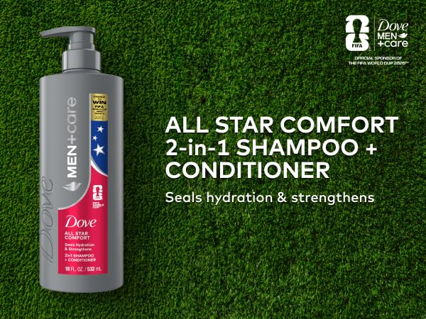 Dove Men All Star Comfort 2-in-1 Shampoo + Conditioner, 18 fl oz