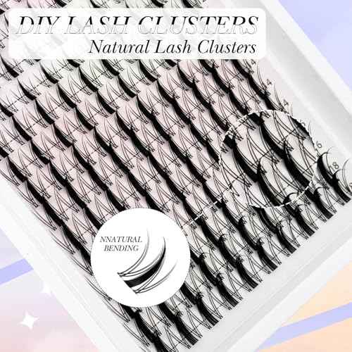 Fairy Lash Clusters Manga Lash Extensions, YASNAI Cluster Eyelash Extensions C Curl Individual Lashes 8-18MM 140pcs, Wet-Look Spiky Anime Lashes Eye Lash Clusters Ultra-Thin Clear Lash Band
