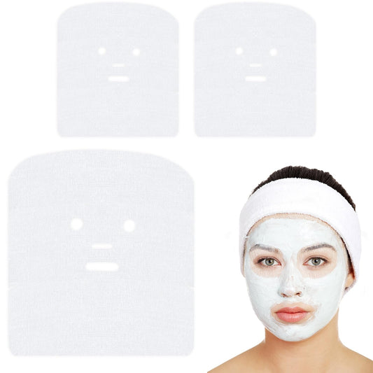 Gauze Face Mask 300 Pack - Extra-Large High Frequency Soft White Net Pads for Skin Care, Beauty Salons, Home Facial & Spa DIY - Precut Gauze Sheets for Women & Girls (11.4 x 13.4 Inches)