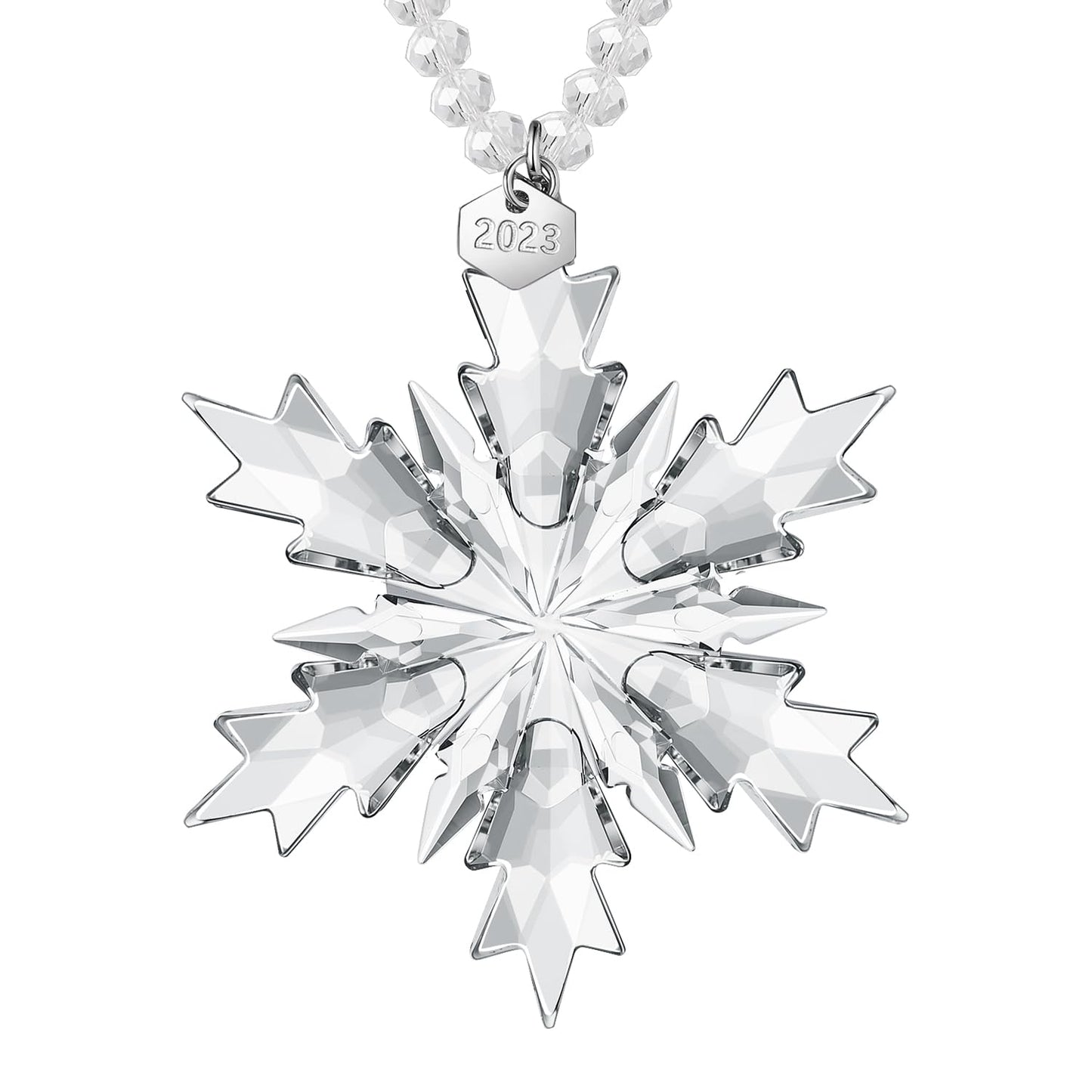 2023 Annual Limited Edition Ornament Crystal Snowflake Christmas Tree Hanging Pendant for Loved One (Clear 2023)