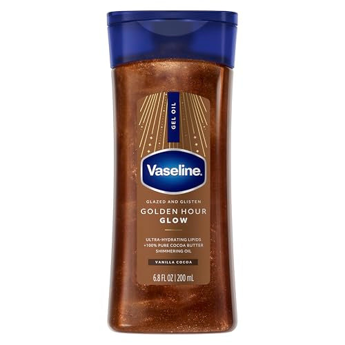 Vaseline Glazed & Glisten Golden Hour Body Oil, 6.8 Oz