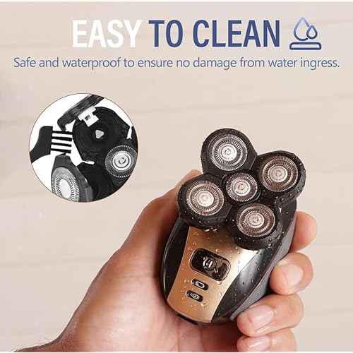 3 Pack Blades Refills Compatible with Freebird Shaver, 5 Blades Shaver Replacement Heads for Bald Men Freedom Grooming, with 3 Cleaning Brush