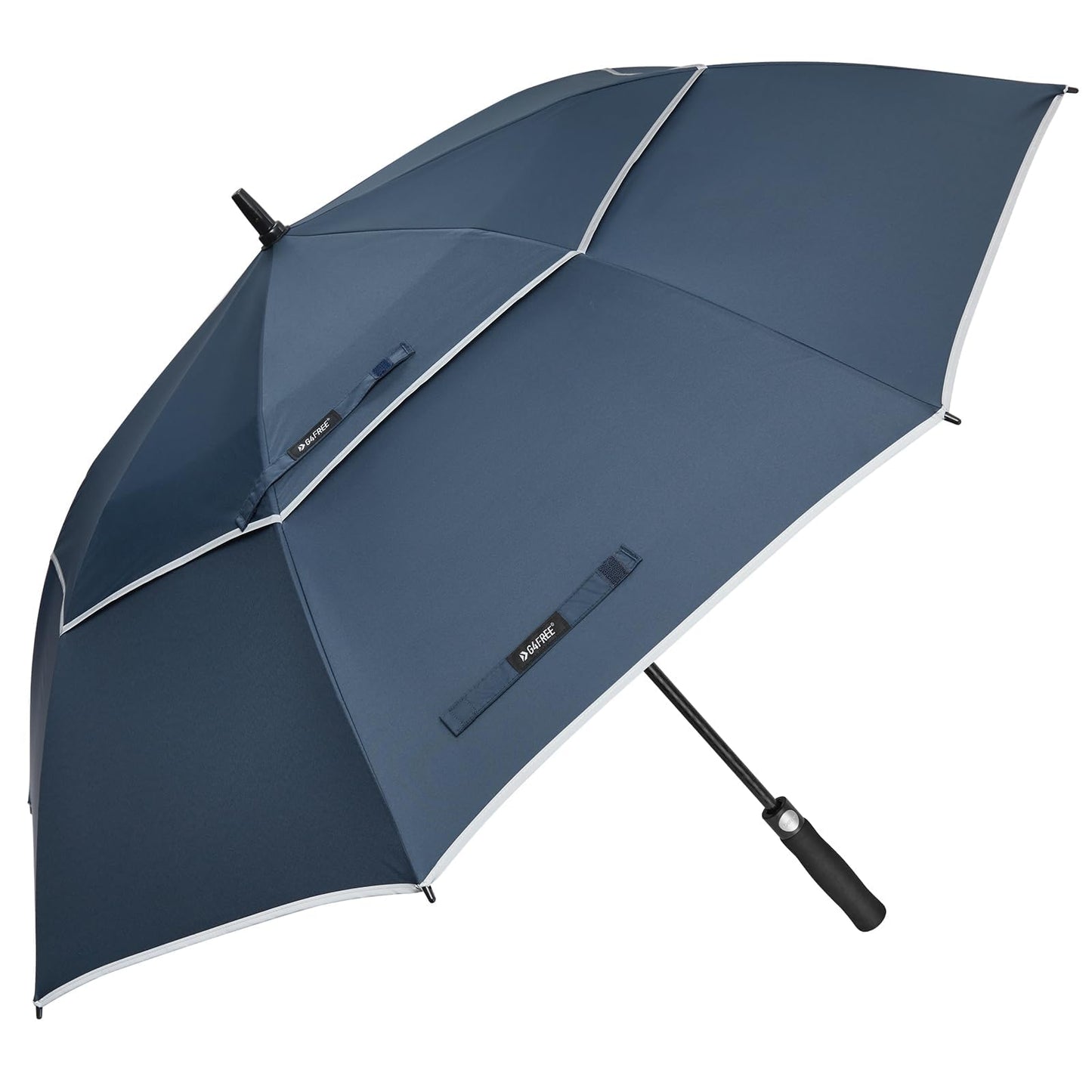 G4Free 72 Inch Automatic Open Golf Umbrella Extra Large Oversize Double Canopy Vented Windproof Waterproof Stick Umbrellas (Blue)