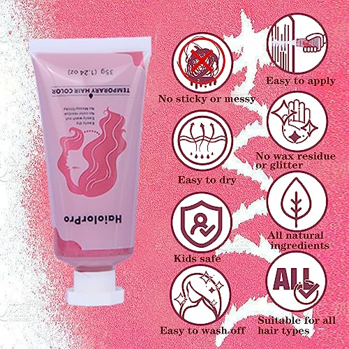 HaiolorPro Washable Hair Chalk - 4 Colors Temporary Dye Kit