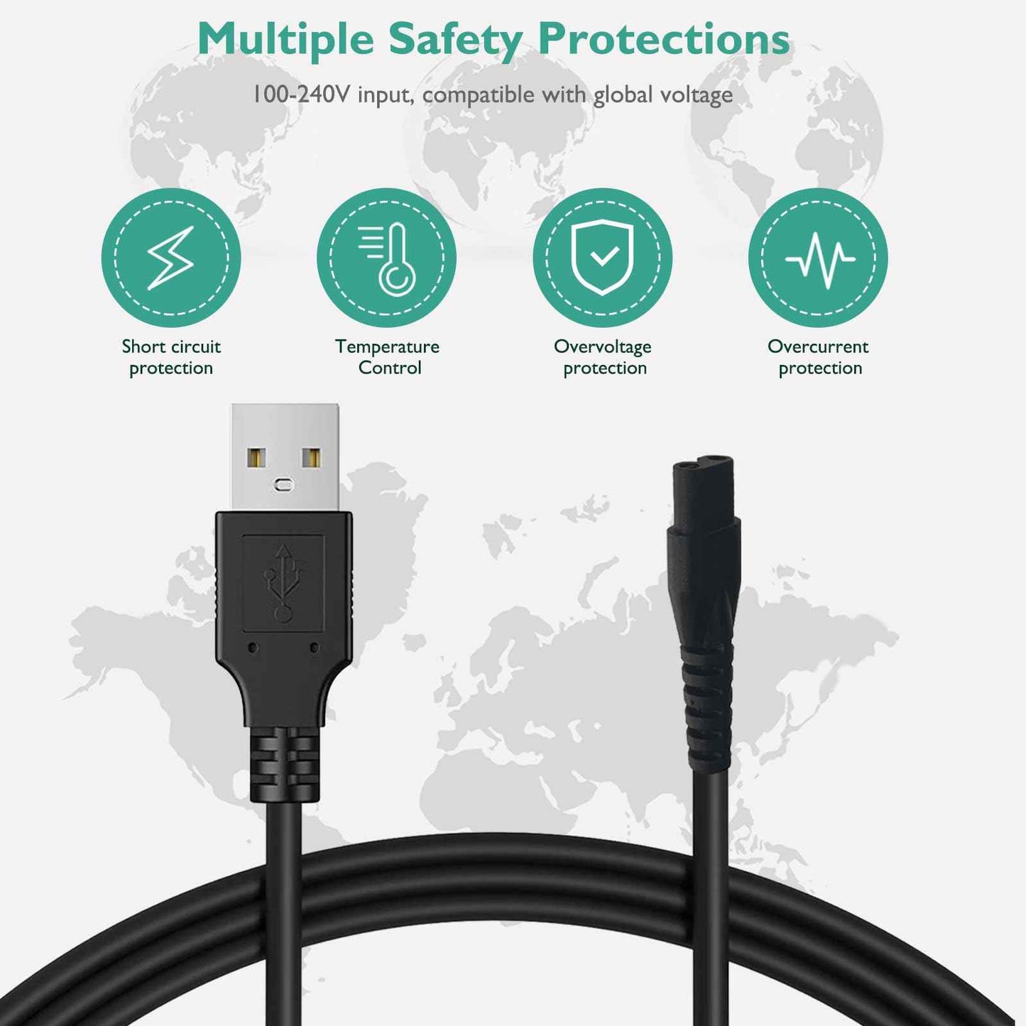 5V 2A Shaver Charger Compatible with Skull Shaver Pitbull Silver Pro/Gold Pro/Palm/Beast Clipper, Butterfly Kiss Trimmer Power Supply Adapter Replacement