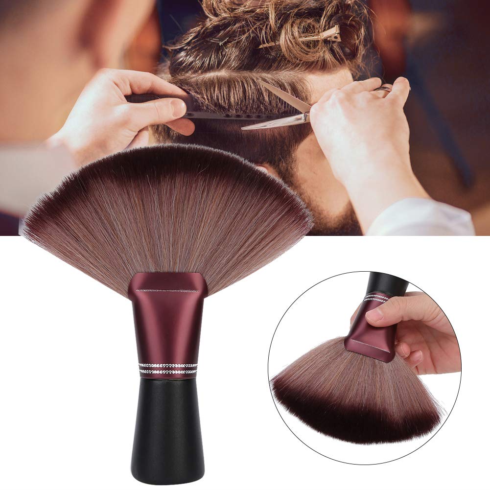 Barber Neck Hair Sweep Hair Brush, Fan Shape Soft Hairdressing Broken Hair Duster, Thick Hair brush Hair Salon Neck Hair Clean Sweep Tool, Barber Brush Hair Clippings Remove