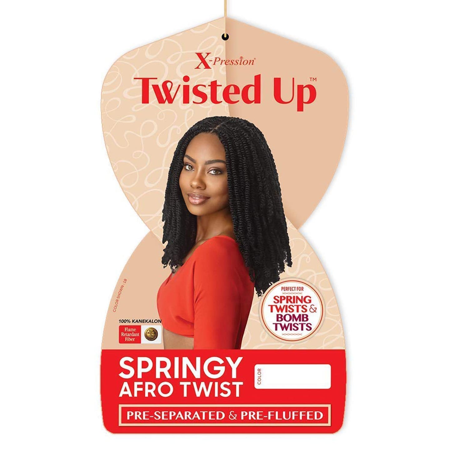 Outre Crochet Braids X-Pression Twisted Up 3X Springy Afro Twist 16" (5-Pack, 4)