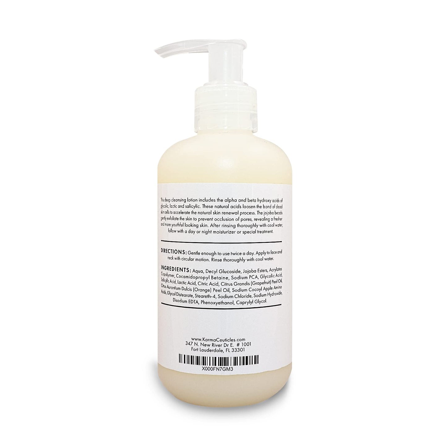 KarmaCeuticles AHA BHA Exfoliating Cleanser, 8 oz.