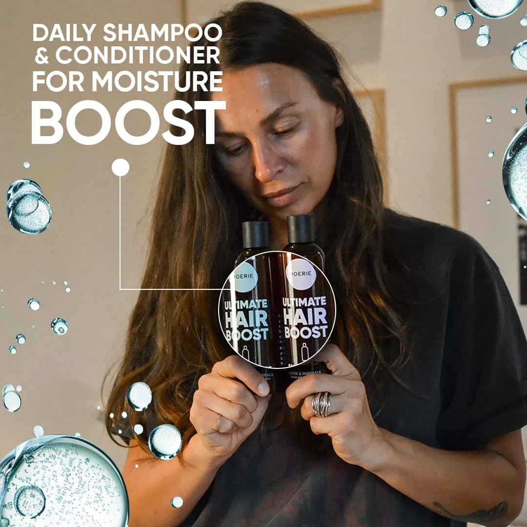 Moerie Ultimate Hair Growth Shampoo & Conditioner Set – Longer, Thicker, Fuller Hair – Vegan, Volumizing, Paraben & Silicone Free – Moisturizing for All Hair Types – 2 x 8.45 fl oz (250ml)