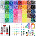 Zefy 40 Colors 4mm Resin Rhinestones 19000 Pcs Bedazzling Kit