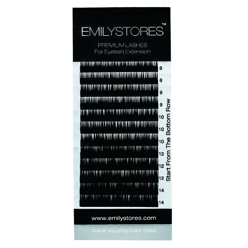 EMILYSTORES Eyelash Extensions 0.10mm Thickness D Curl Length 8-14mm Volume Individual eyelashes Natural-Looking Mixed Size For Lash Extension (0.10,D,Mixed 8-14mm)