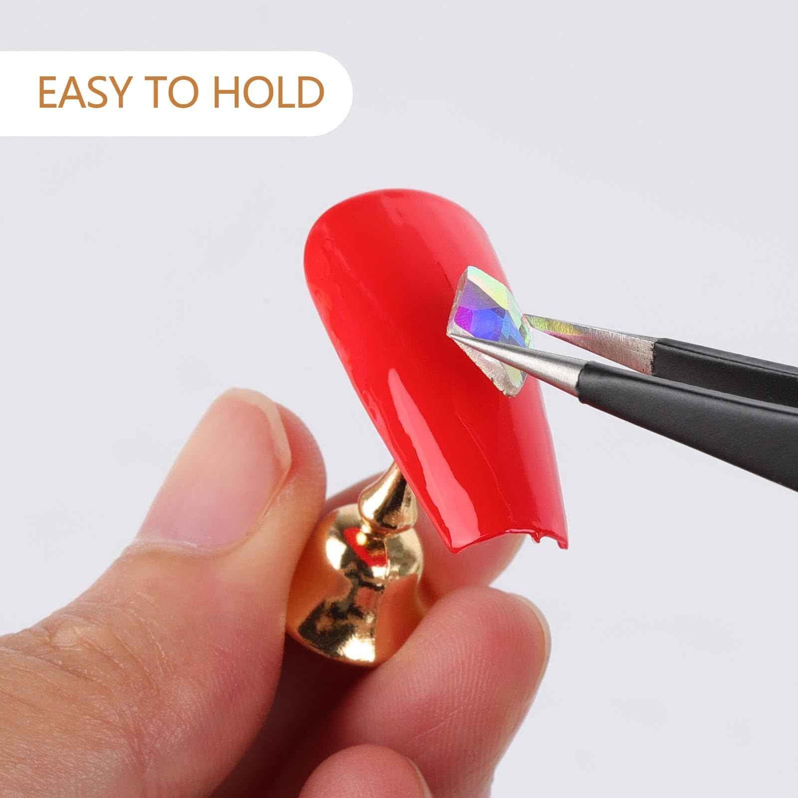 Tbestmax 2 Sets Nail Holder Stand for Press on Nails Display Wooden Wave Shape Nails Holder