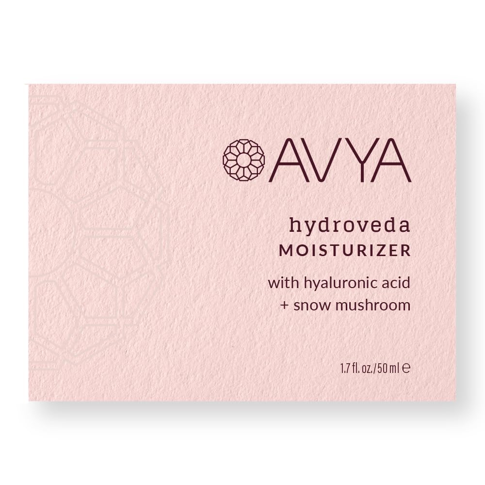 AVYA Hydroveda Moisturizer (1.7oz) - Advanced Ayurvedic Skincare/Hyaluronic Acid with Snow Mushroom/Soothes and Hydrates for Youthful Skin