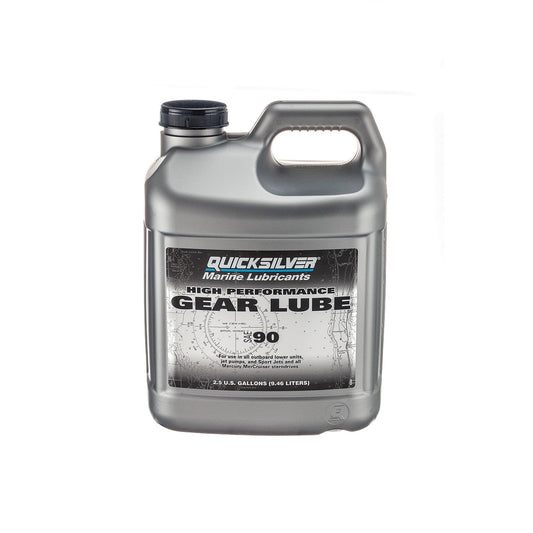 Quicksilver by Mercury Marine 858065Q01 SAE 90 High Performance Gear Lube, 2.5 Gallon