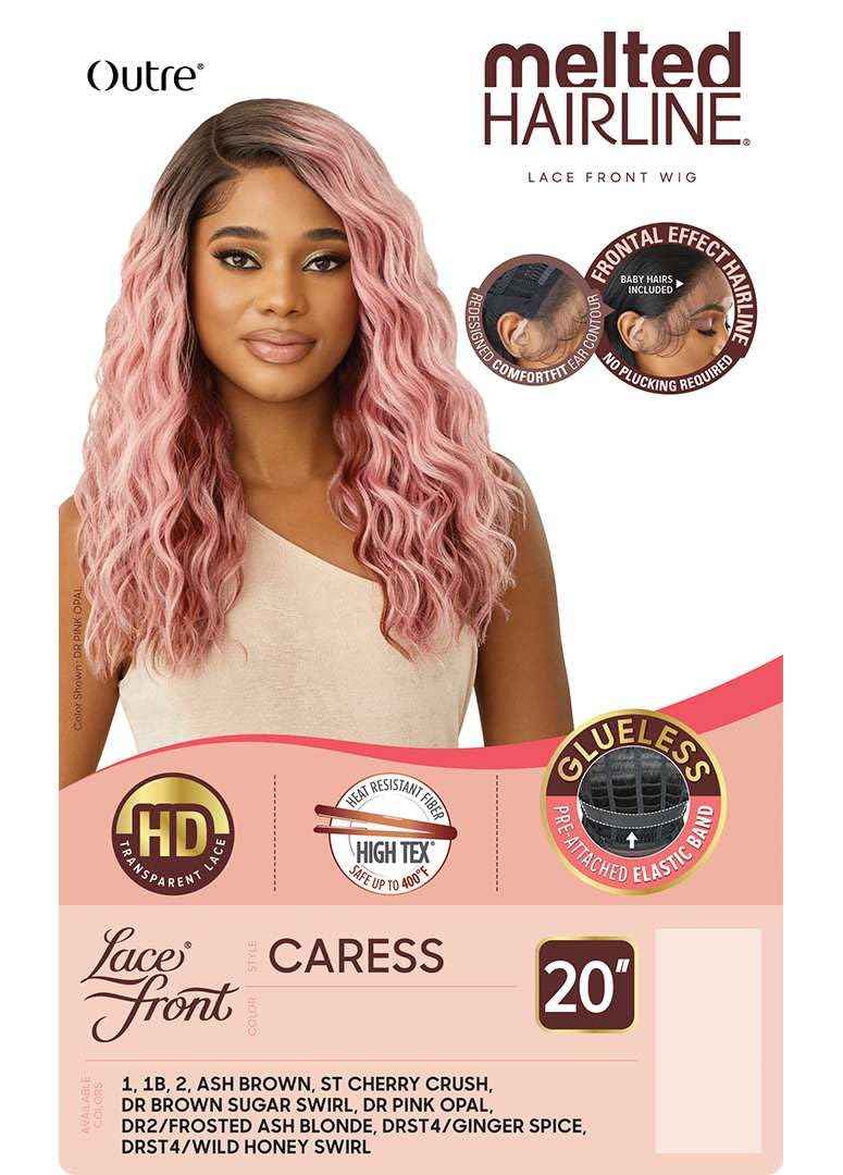 Outre Lace Front Wig - Melted Hairline - Caress (DR PINK OPAL)