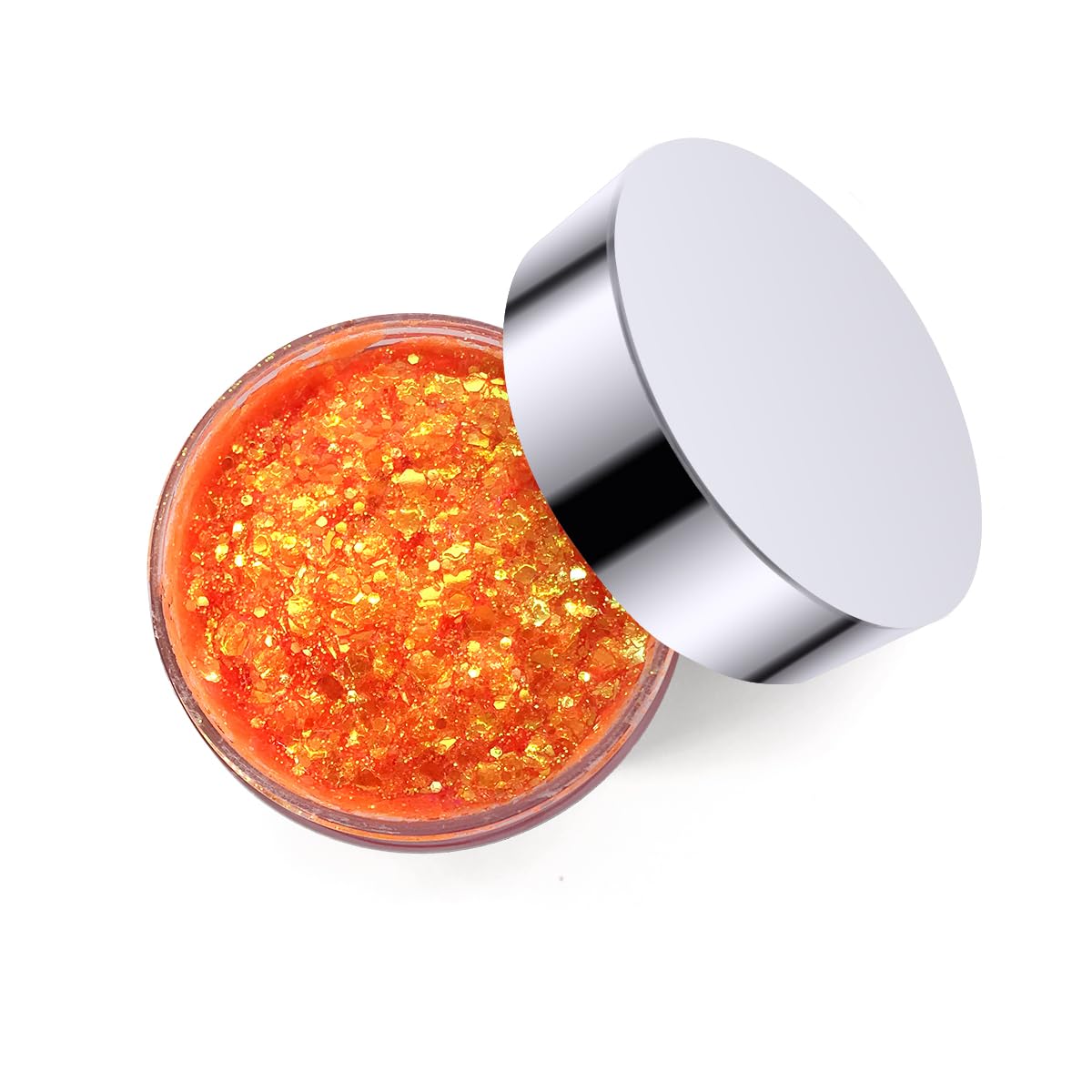 Neon Orange - Holographic Body Glitter Gel for Body, Face, Hair - Vegan & Cruelty Free - Electric Bliss Beauty (Neon Orange)