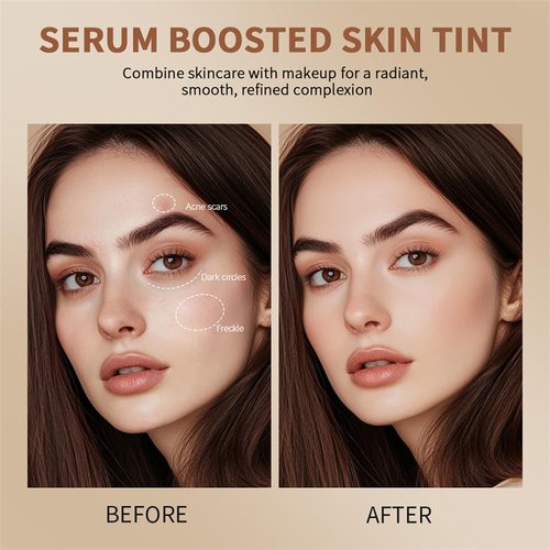 Covebalm Foundation, Skween Beauty Skin Tint, 4-in-1 Foundation Moisturizing Stick, Natural Cover Beauty Balm, Moisturizing, Locks In Moisture and Fits Skin Lightly (#01)