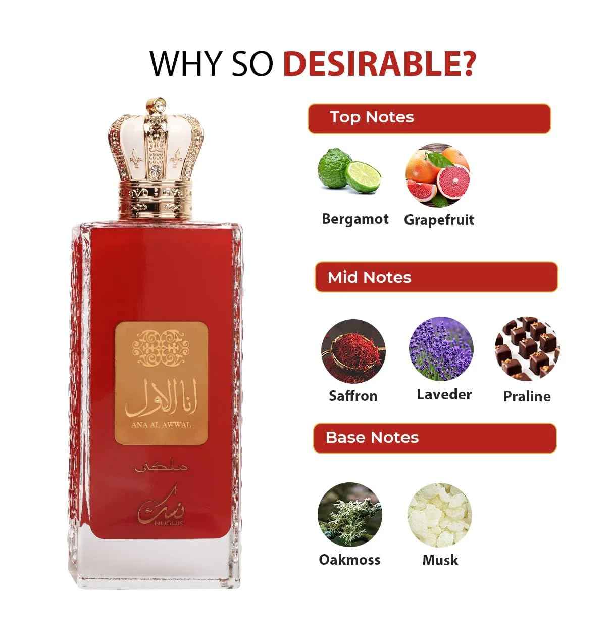 Ana Al Awwal Rouge By Nusuk Eau De Parfum 100 Ml