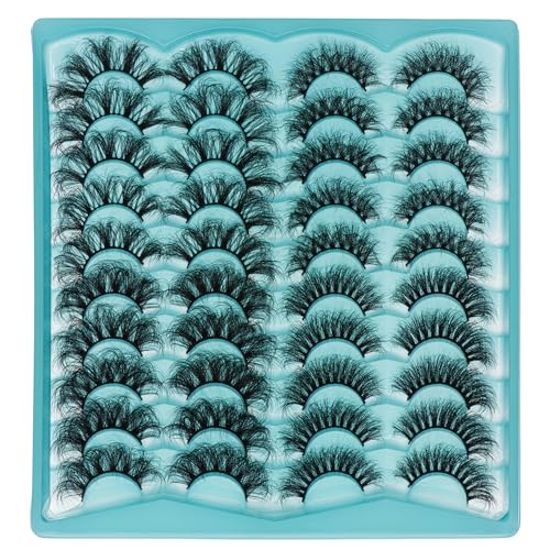 Fluffy 3D Volume Lashes 20-25MM D Curl Mixed 4 Styles 20 Pairs